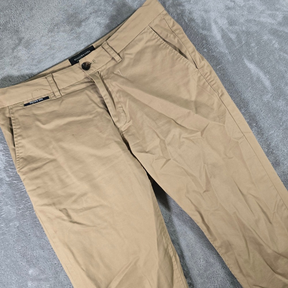 Scotch & Soda Mott Chinos Khaki Casual Pants Straight Leg W29 L32‎
